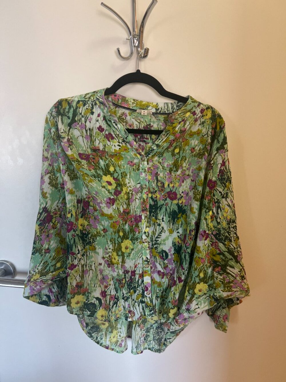 Anthropologie Pilcro Floral Boho Blouse - Picture 2 of 6